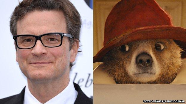 Colin Firth and Paddington Bear