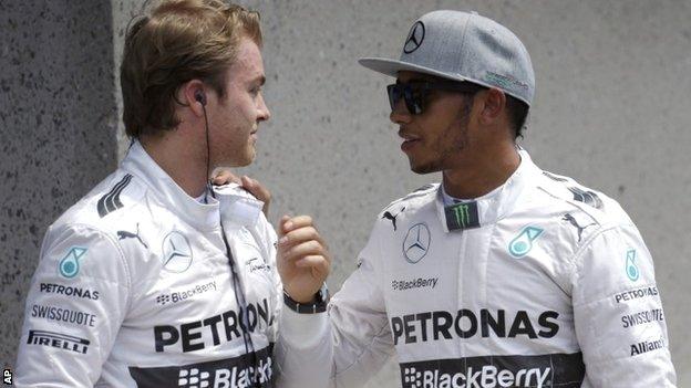 Nico Rosberg and Lewis Hamilton