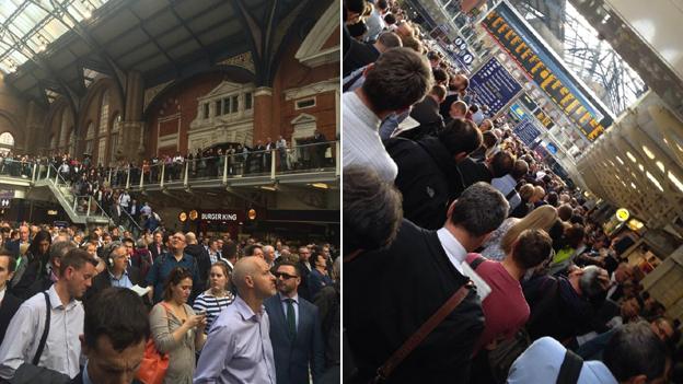 Crowds at Liverpool Street Station