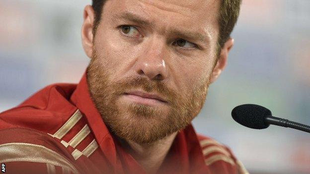 Spain midfielder Xabi Alonso