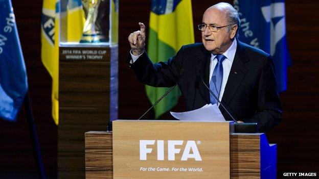 Sepp Blatter at the Fifa congress, 2014