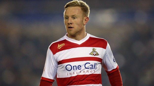 Mark Duffy played in Doncaster's 1-1 draw at St Andrew's in early December