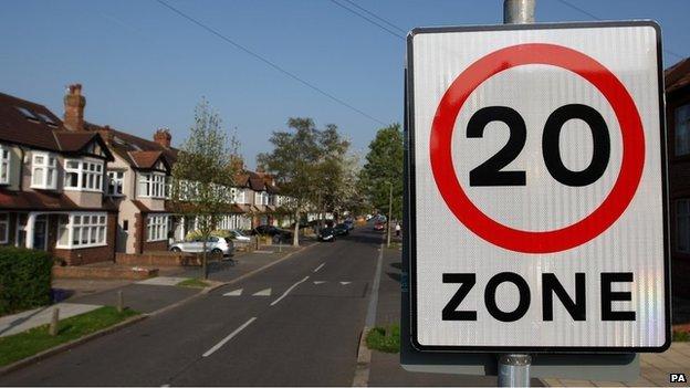 20mph speed limit sign