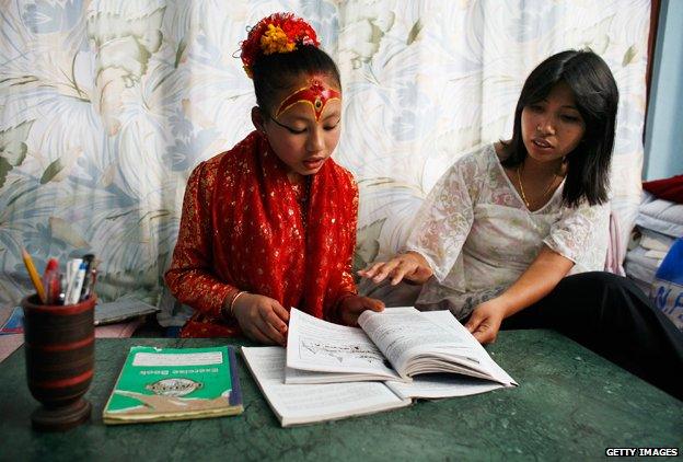 Chanira with her tutor in 2007