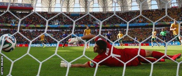 Memphis Depay scores the Dutch side's winner against Australia