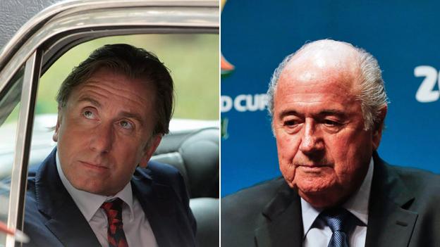 Tim Roth and Sepp Blatter