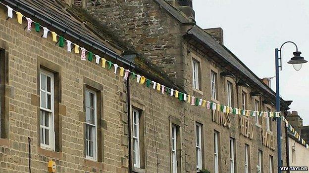 Bunting in Masham, North Yorkshire