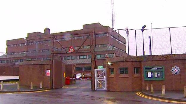 The pensioner is being questioned at Antrim police station