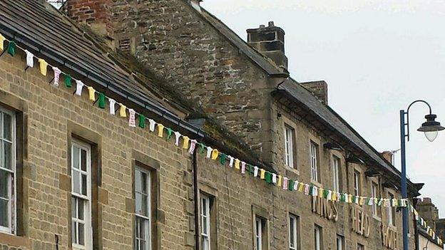 Bunting in Masham, North Yorkshire