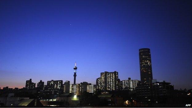 Johannesburg skyline (12 June 2010)