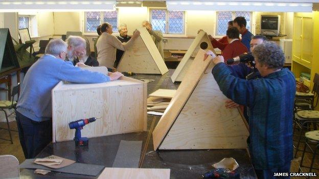 Barn owl boxes being made by SOLD