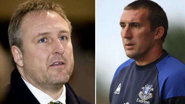 Former Hibs assistant Mark Venus and Everton coach Alan Stubbs