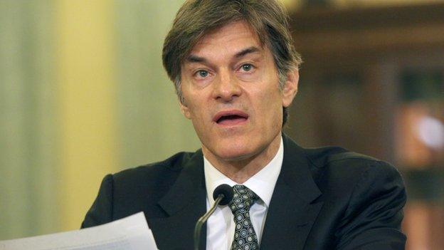 Dr Mehmet Oz testifying before a US Senate Committee on 17 June, 2014.