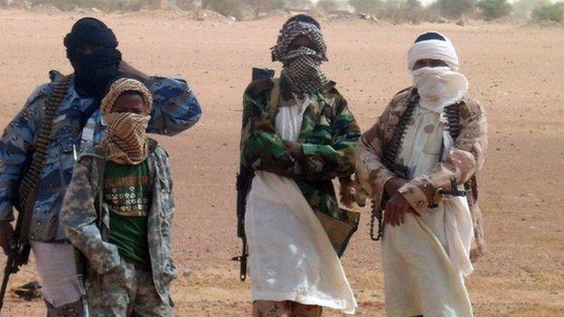 Malian Islamist militants pictured in August 2012