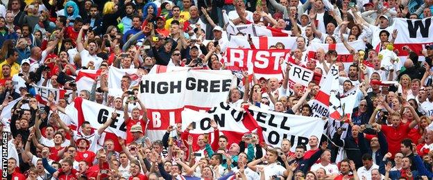 World Cup: Uruguay v England - England fans