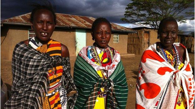 Isaya Ntokot's three wives, Mary, Joyce, and Alice