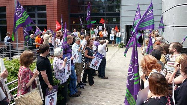 The Aberystwyth University protest