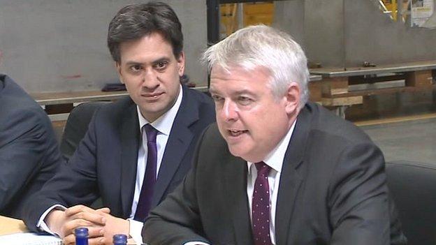 Ed Miliband and Carwyn Jones