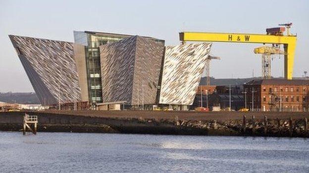 Titanic visitors centre in Harland and Wolff shipyard, Belfast