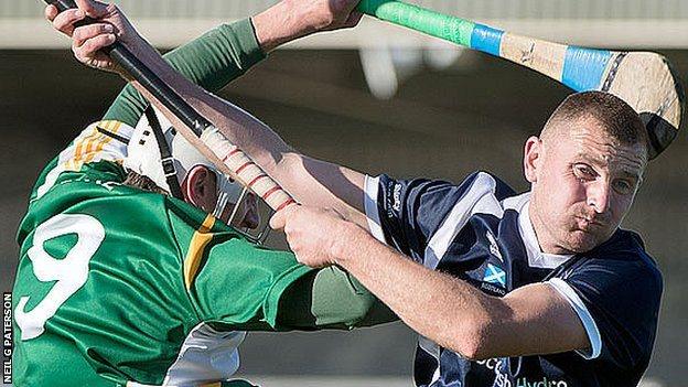 Shinty-hurling match