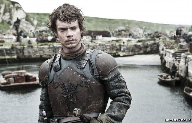 Alfie Allen plays Theon Greyjoy