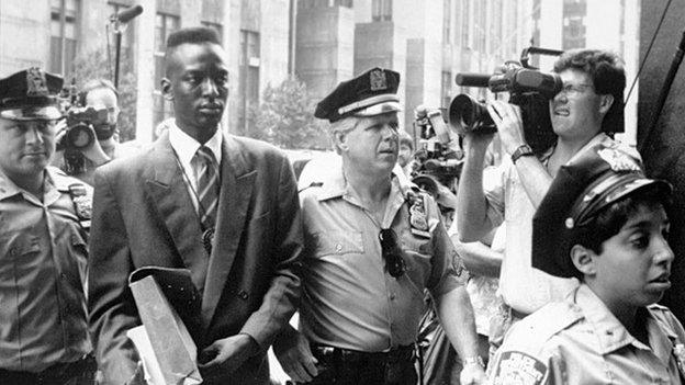 Wrongfully convicted Central Park jogger rapist Yusef Salaam, shown in 1990