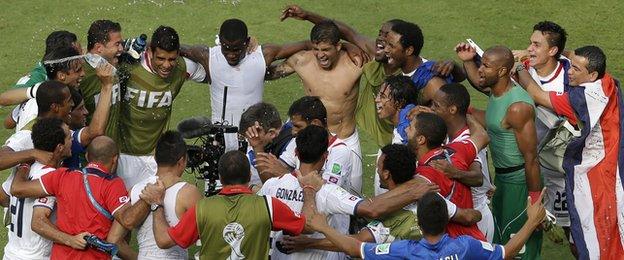 Costa Rica reached the World Cup knockout stages for the first time since 1990