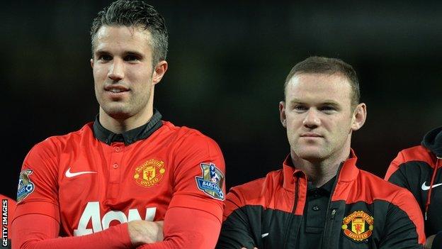 Robin van Persie and Wayne Rooney