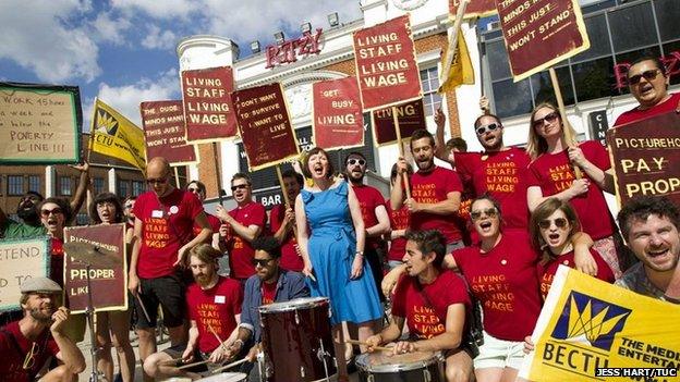 Ritzy cinema staff on strike