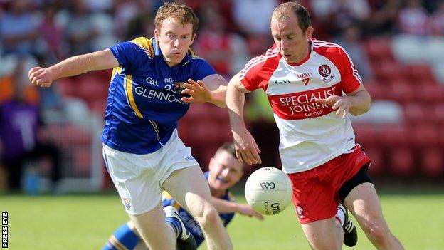 Longford's Barry O'Farrell and Derry's Sean Leo McGoldrick