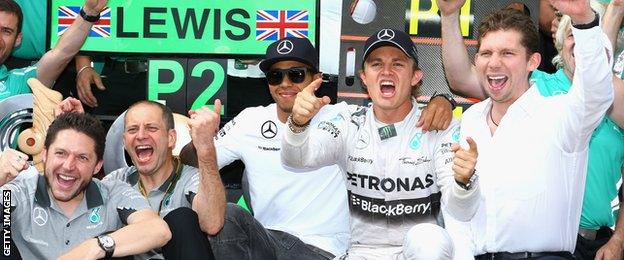 Lewis Hamilton and Nico Rosberg