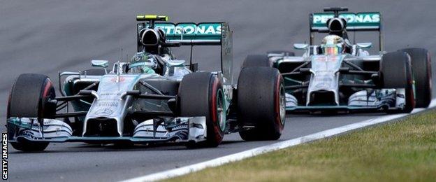 Rosberg and Hamilton