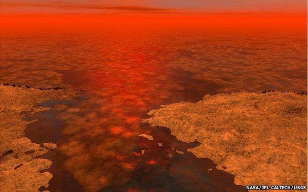 Artist's impression of Titan sea