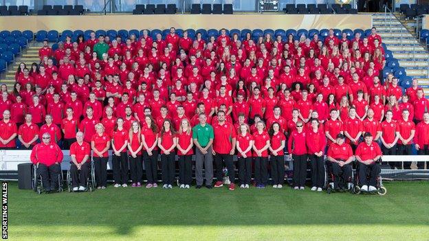 Team Wales were given an official send-off at Cardiff's Swalec Stadium