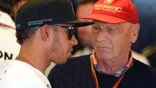 Lewis Hamilton and Niki Lauda