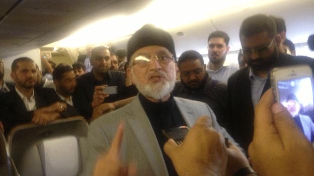 Tahirul Qadri on flight EK612