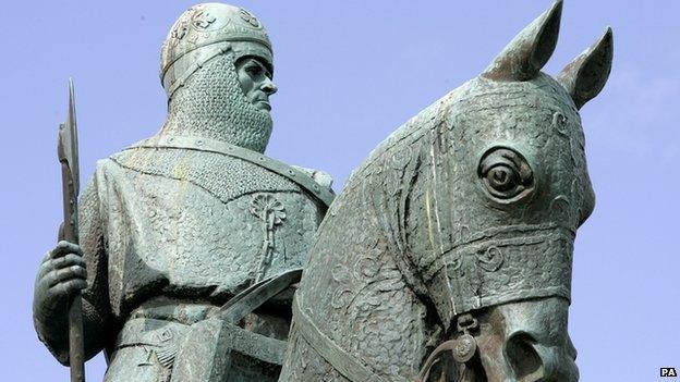 Robert the Bruce has been immortalised in statue on monument hill