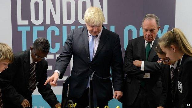 Boris Johnson and Michael Bloomberg in London