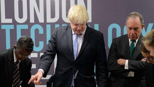 Boris Johnson and Michael Bloomberg in London