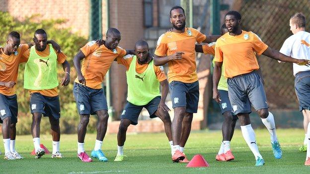 Ivory Coast in training