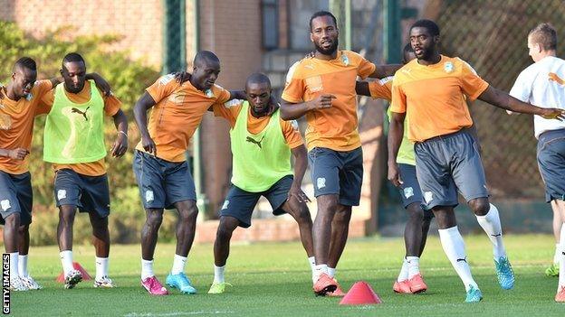 Ivory Coast in training