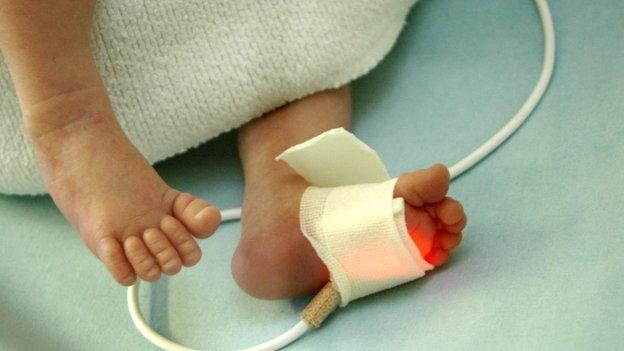 Premature baby & pulse oximeter