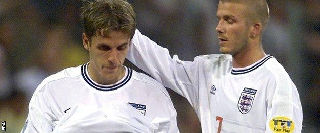 Phil Neville and David Beckham