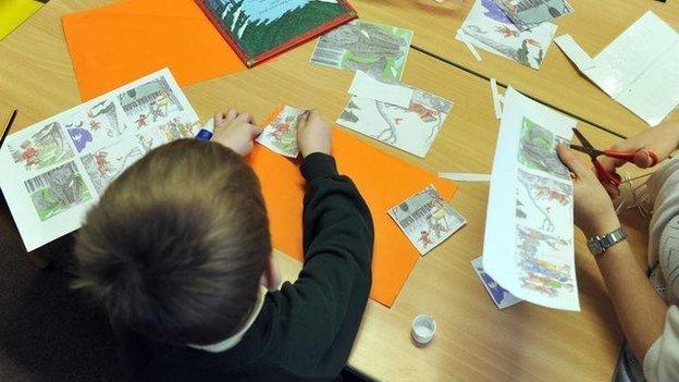 Child in a classroom