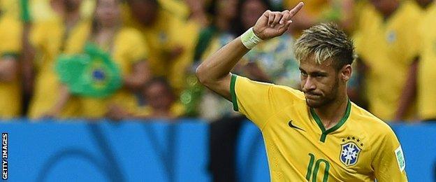 Neymar of Brazil