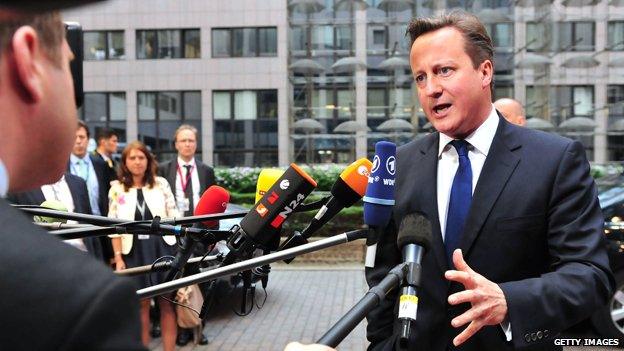 David Cameron in Brussels May 2014