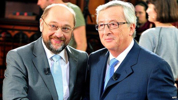 Martin Schulz (left) and Jean-Claude Juncker