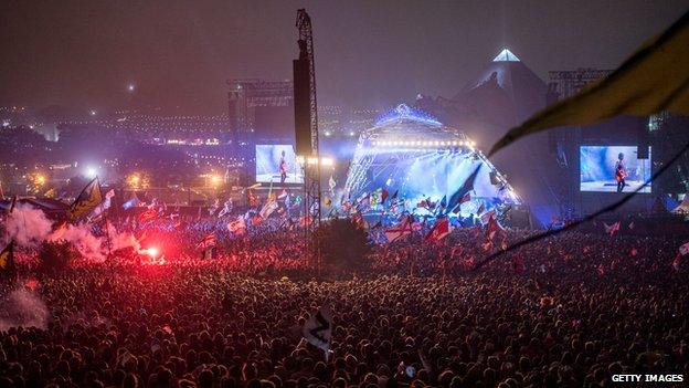 Glastonbury's Pyramid Stage in 2013