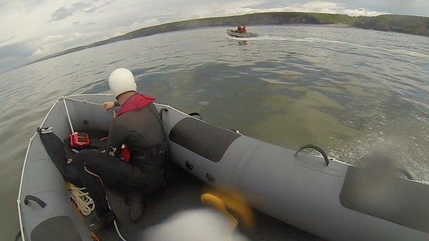 Restored RIB Naomi on sea trials