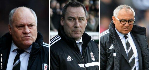 Martin Jol, Rene Meulensteen and Felix Magath